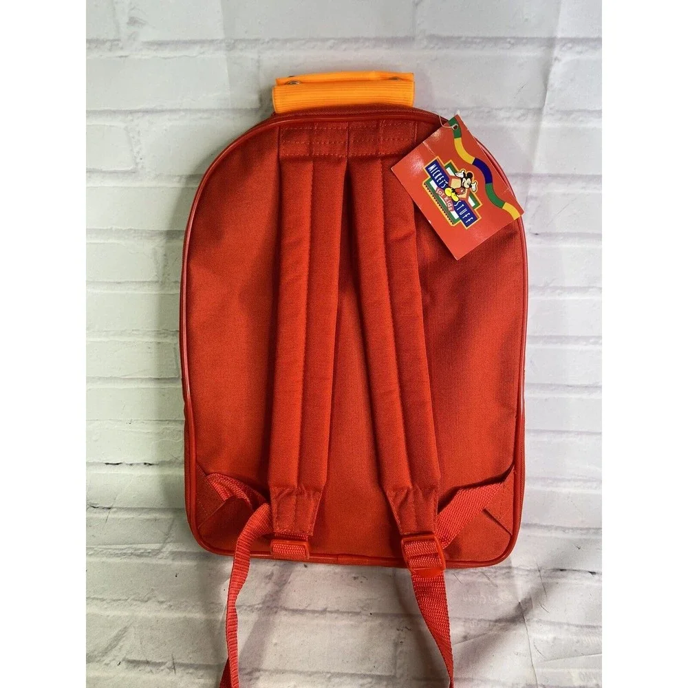 Vintage PYRAMID Disney Mickey Mouse Small Red Kids Toddler Backpack Bag NEW